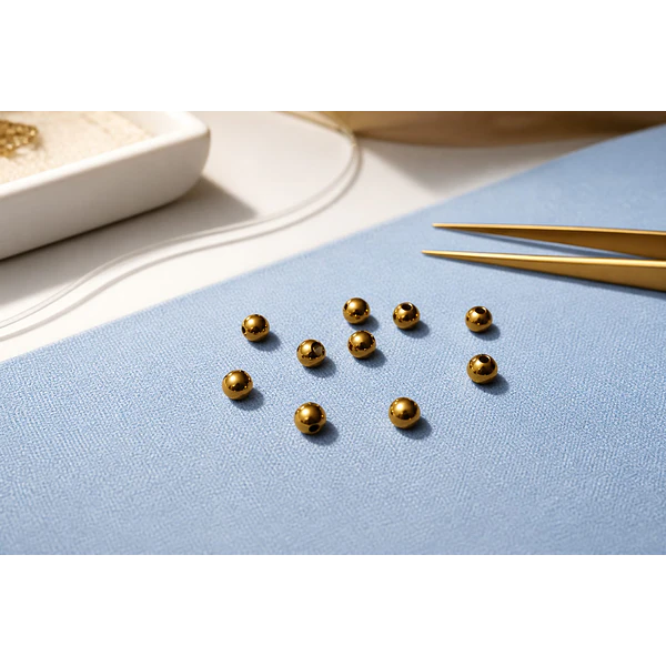 separador de acero dorado de 5 mm, set de 10 unidades