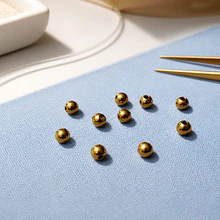 separador de acero dorado de 5 mm, set de 10 unidades