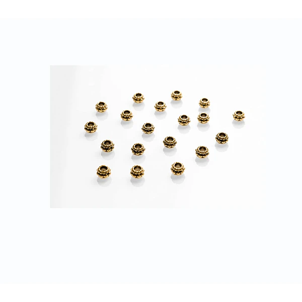 SEPARADOR DORADO DE 5 MM, AGUJERO DE 2 MM, SET DE 15 UNIDADES