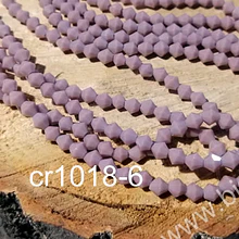 Cristal tupi 4 mm en color lila, tira de 110 cristales aprox.