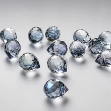 Cristal gota gris tornasol facetada primera calidad 9,5 x 8 mm, set de 5 unidades