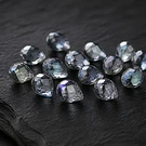 Cristal gota gris tornasol facetada primera calidad 9,5 x 8 mm, set de 5 unidades