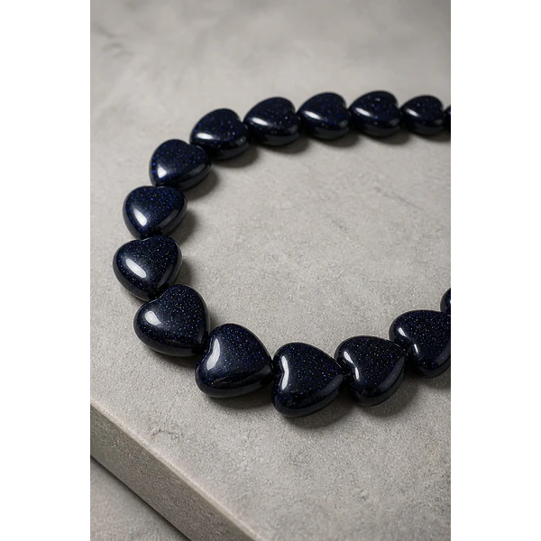 Corazón piedra estrella, 10 x 10 mm, 4 mm de grosor, set de 6 unidades