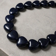 Corazón piedra estrella, 10 x 10 mm, 4 mm de grosor, set de 6 unidades