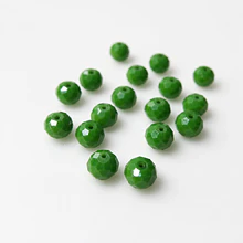 Cristal 10 x 8 mm, tonos verde, set de 20 unidades