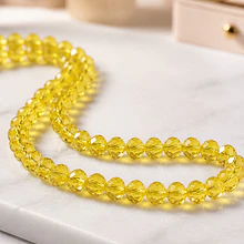 Cristal 10 x 8 mm, amarillo, set de 20 unidades