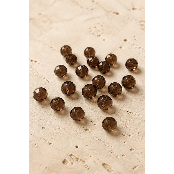 Cristal 10 x 8 mm, color cafe set de 20 unidades