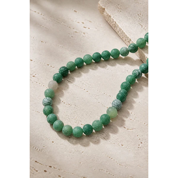 Agatas, Agata frosting 6 mm, en tonos verdes, tira de 64 piedras aprox