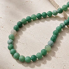 Agatas, Agata frosting 6 mm, en tonos verdes, tira de 64 piedras aprox
