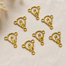 Dije dorado Marieta, 16 x 15 mm, set de 7 unidades