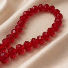 Cristal color rojo, de 12 mm por 10 mm, tira de 20 piedras