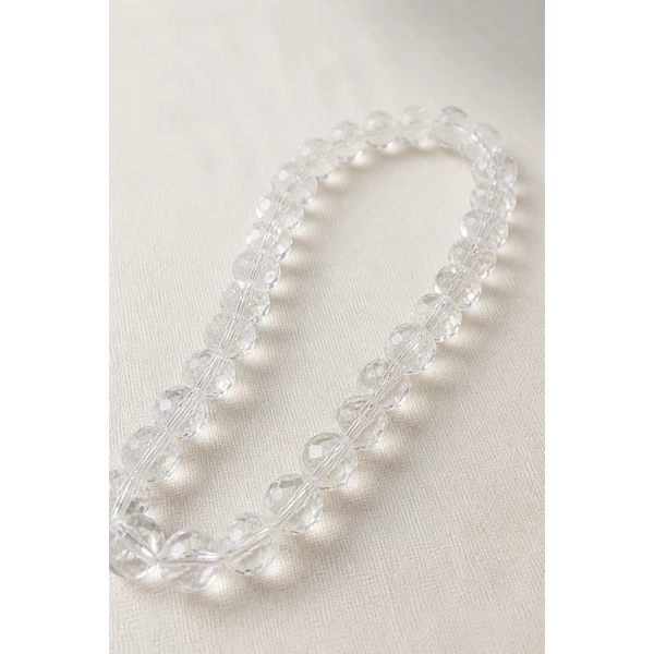 Cristal color blanco transparente, de 12 mm por 10 mm, tira de 20 piedras