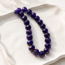 Cristal 10 x 8 mm, morado metalizado, set de 20 unidades