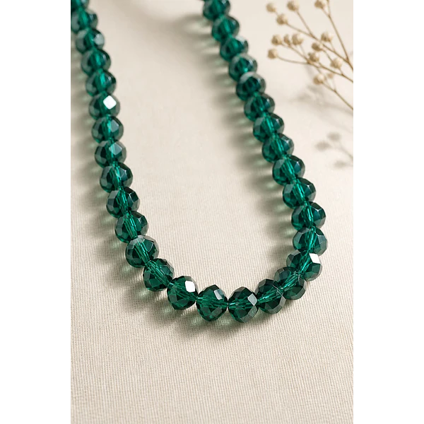 Cristal 10 x 8 mm, verde tornasol, set de 20 unidades