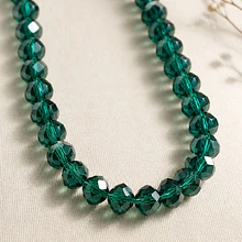 Cristal 10 x 8 mm, verde tornasol, set de 20 unidades