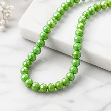 cristal verde brillante 6 mm, tira de 87 cristales aprox