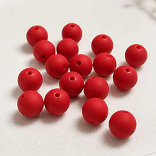 Acrílico chicle 14 mm, set de 30 unidades. color rojo mate