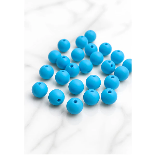 Acrílico chicle 14 mm, set de 30 unidades. color celeste mate