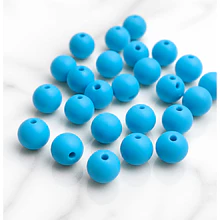Acrílico chicle 14 mm, set de 30 unidades. color celeste mate