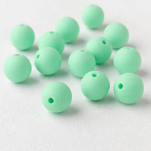Acrílico chicle 14 mm, set de 30 unidades. color verde menta mate
