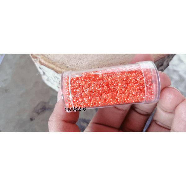 Mostacilla calibrada, naranja tornasol 11/0, 20 grs.   (caja 7)