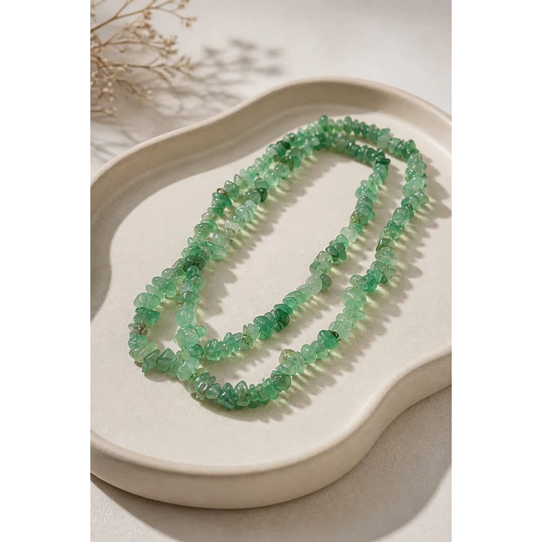 Jade piedra chip, piedra pequeña, tira de 80 cm aprox