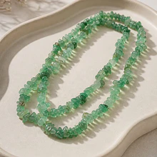 Jade piedra chip, piedra pequeña, tira de 80 cm aprox