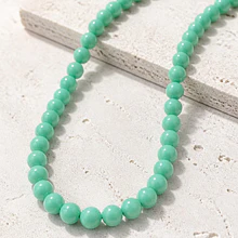 Perla de vidrio pintado 8 mm color jade tira de 54 unidades