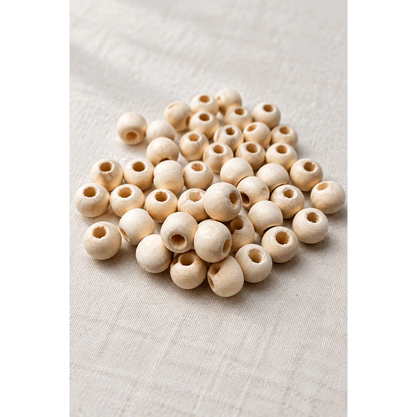 Cuenta de madera crudo 10 mm, bolsa de 25 grs. , 80 cuentas aprox