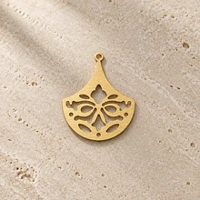 Colgante baño de oro 18 k, 37 x 30 mm, por unidad