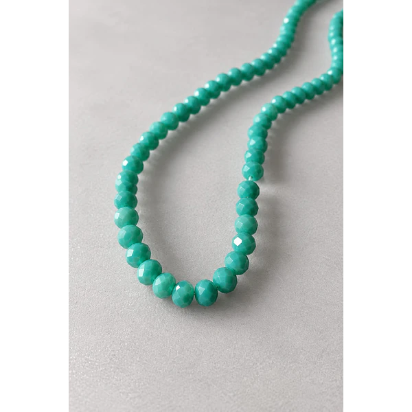 Cristal color jade, 6 mm por 5 mm, tira de 98 unidades