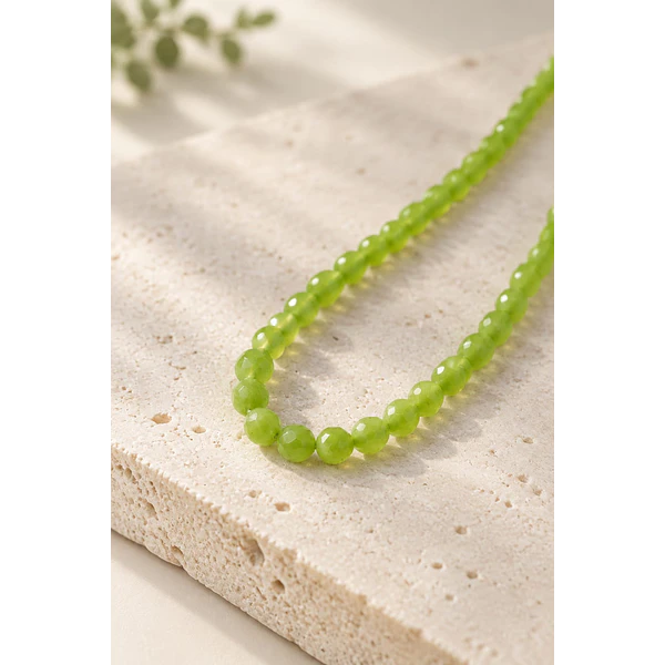 agata facetada de 4 mm, en tonos amarillo limón de 95 piedras APROX