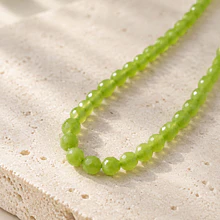 agata facetada de 4 mm, en tonos amarillo limón de 95 piedras APROX