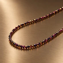 Cristal 1 mm, color dorado rose metalizado, tira de 180 cristales aprox