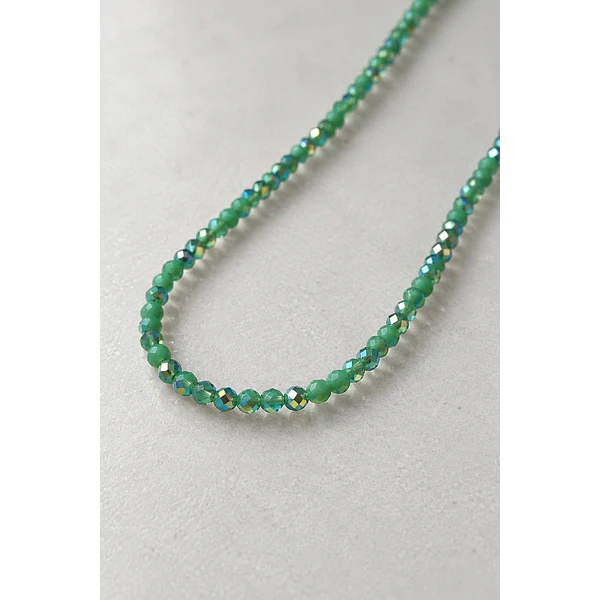 Cristal 1 mm, verde claro, tira de 195 cristales aprox