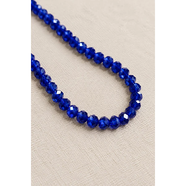 Cristal azul 6 mm por 5 mm, tira de 90 unidades