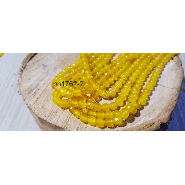 Agatas, Agata amarilla en 6 mm, tira de 62 piedras aprox
