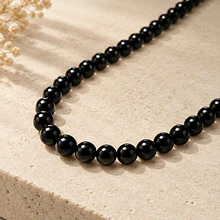 Onix negro 6 mm, tira de 60 piedras aprox