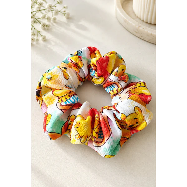 Scrunchies Winnie Pooh, para el cabello, 14 cm de ancho por unidad