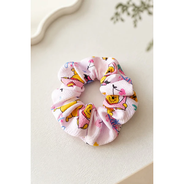 Scrunchies Winnie Pooh, para el cabello, 14 cm de ancho por unidad