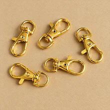 set de llaveros dorados, 34 x 15 mm, set de 6 unidades