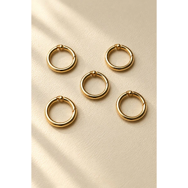 gancho llavero dorado, 23 mm, set de 5 unidades