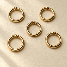 gancho llavero dorado, 23 mm, set de 5 unidades
