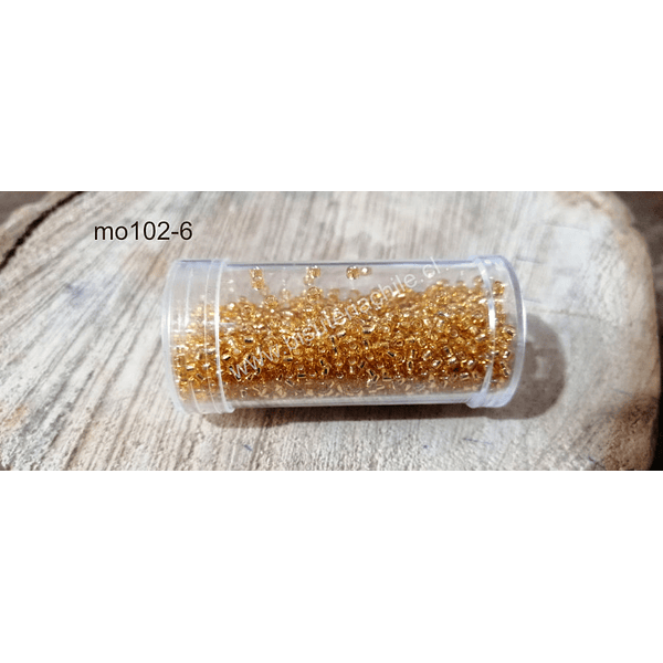 Mostacilla calibrada, dorado cristal, 20 grs    (CAJA 5)
