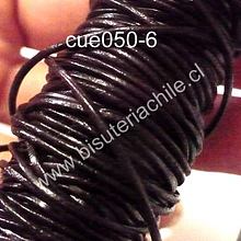 Cuero negro de 1 mm, por metro