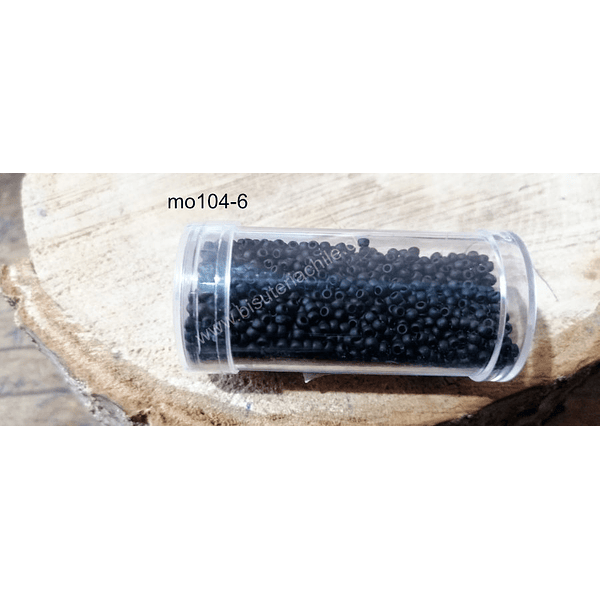 Mostacilla calibrada, negro opaco 11/0, 20 grs