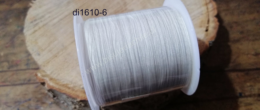 Hilo chino color blanco, 0,5 mm de ancho, rollo de 150 metros