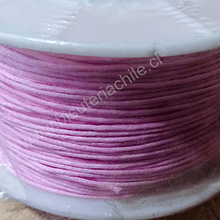 Hilos, Hilo de algodón rosado 1 mm, carrete de 40 yardas