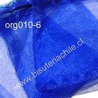 Bolsa de organza azul, 9 x 12 , set de 10 unidades