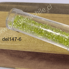 Delica verde cristal claro miyuki, 3 grs.
